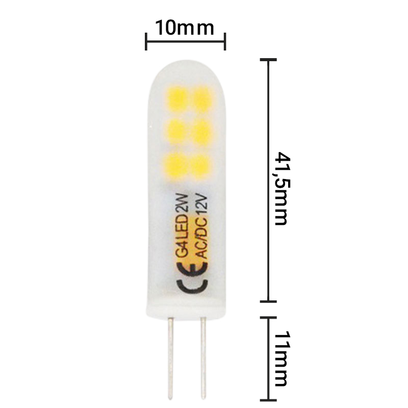 Acheter ampoule LED G4 bipin 2W 12VCC/CA cylindrique